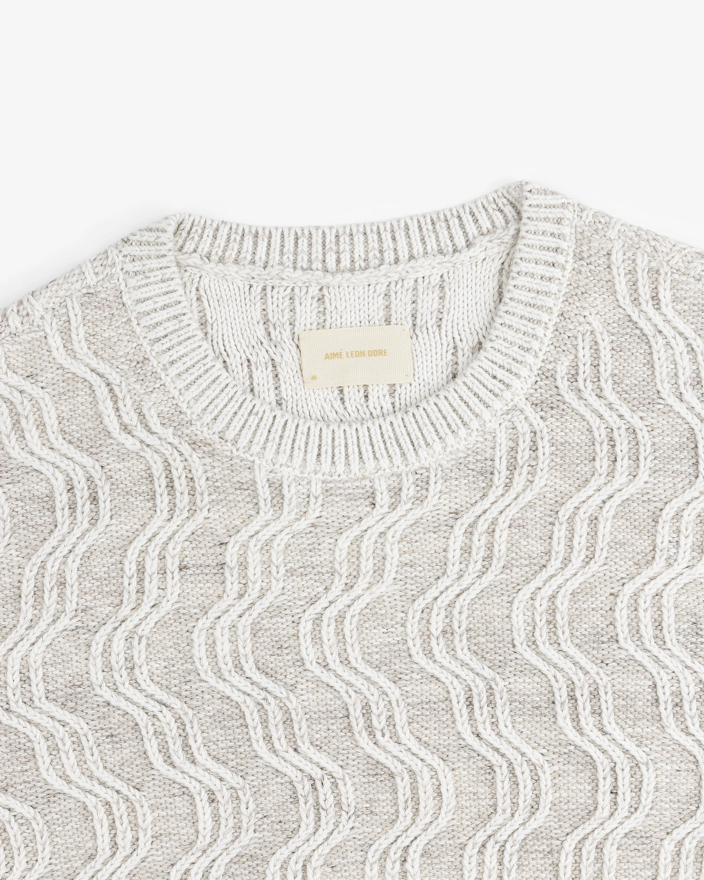 Aime Leon Dore Linen Blend Cable Knit Sweater