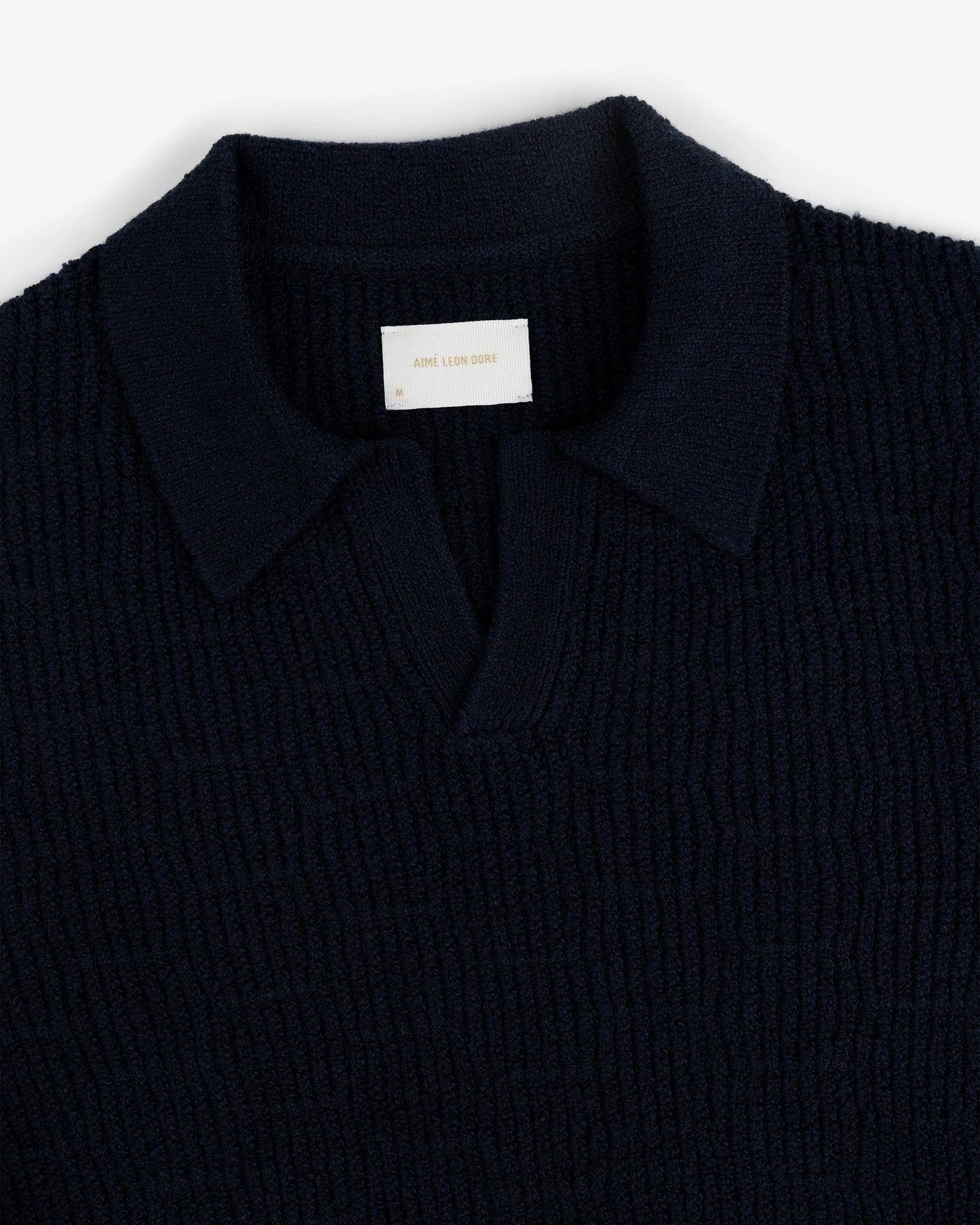 Aime Leon Dore Long-Sleeve Boucle Polo Sweater