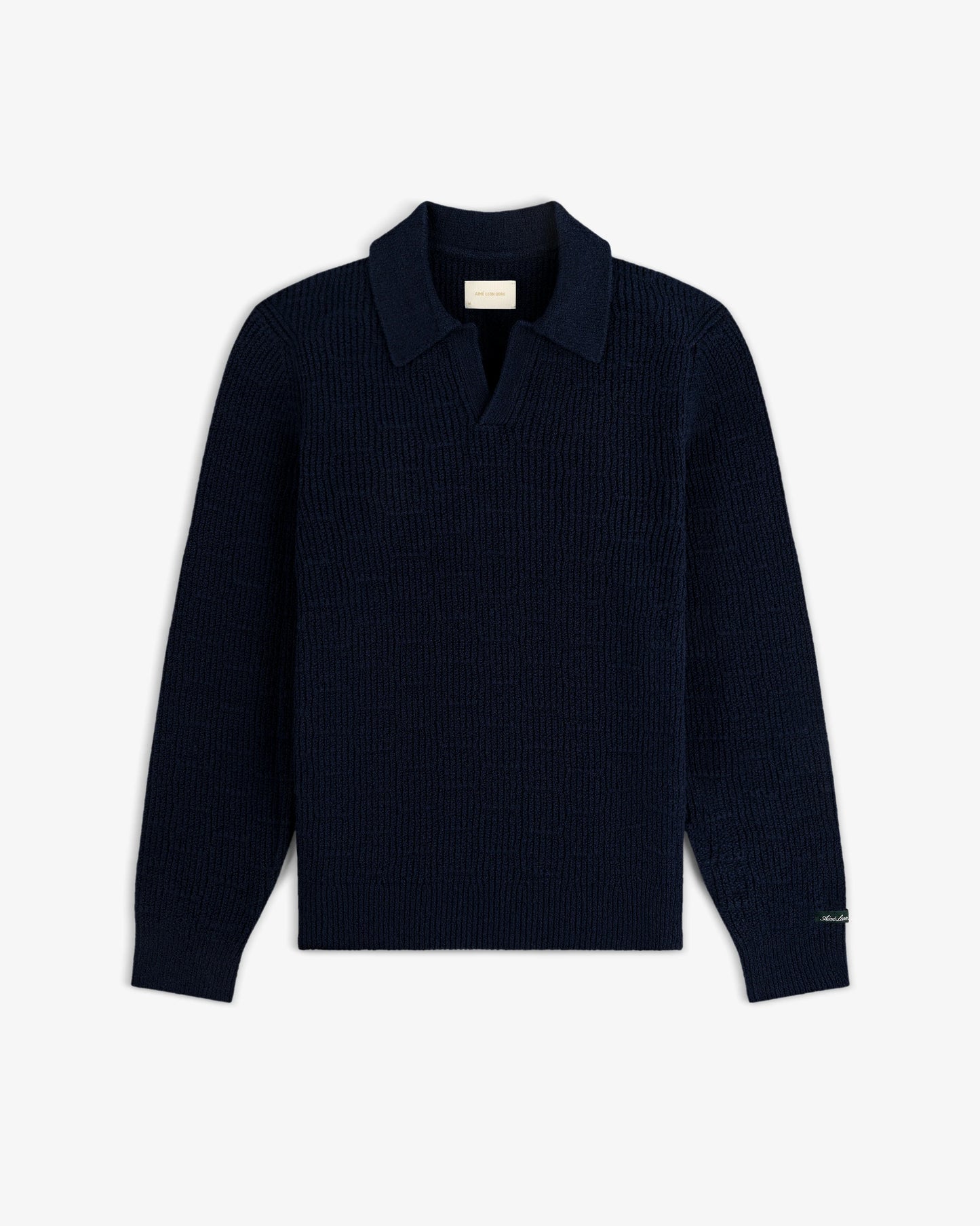 Aime Leon Dore Long-Sleeve Boucle Polo Sweater