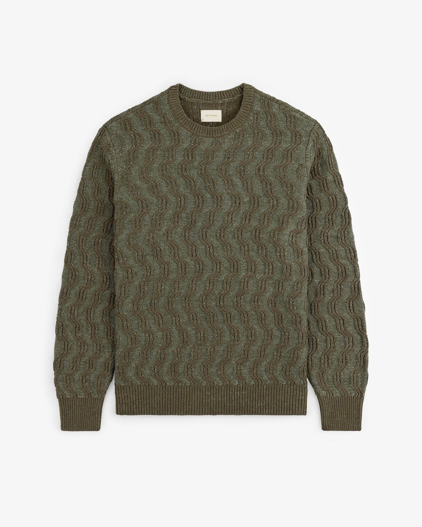 Aime Leon Dore Linen Blend Cable Knit Sweater